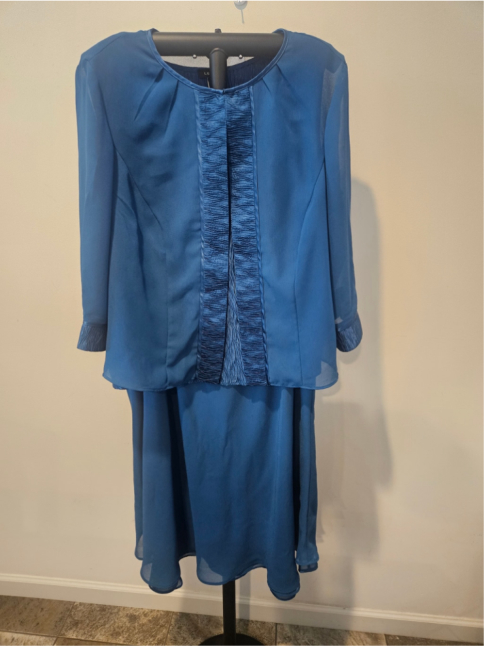 Women's Le Bos Blue 3pc. Skirt Set, Size 18W